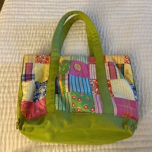 Lilly Pulitzer Colorful Patchwork Tote Bag